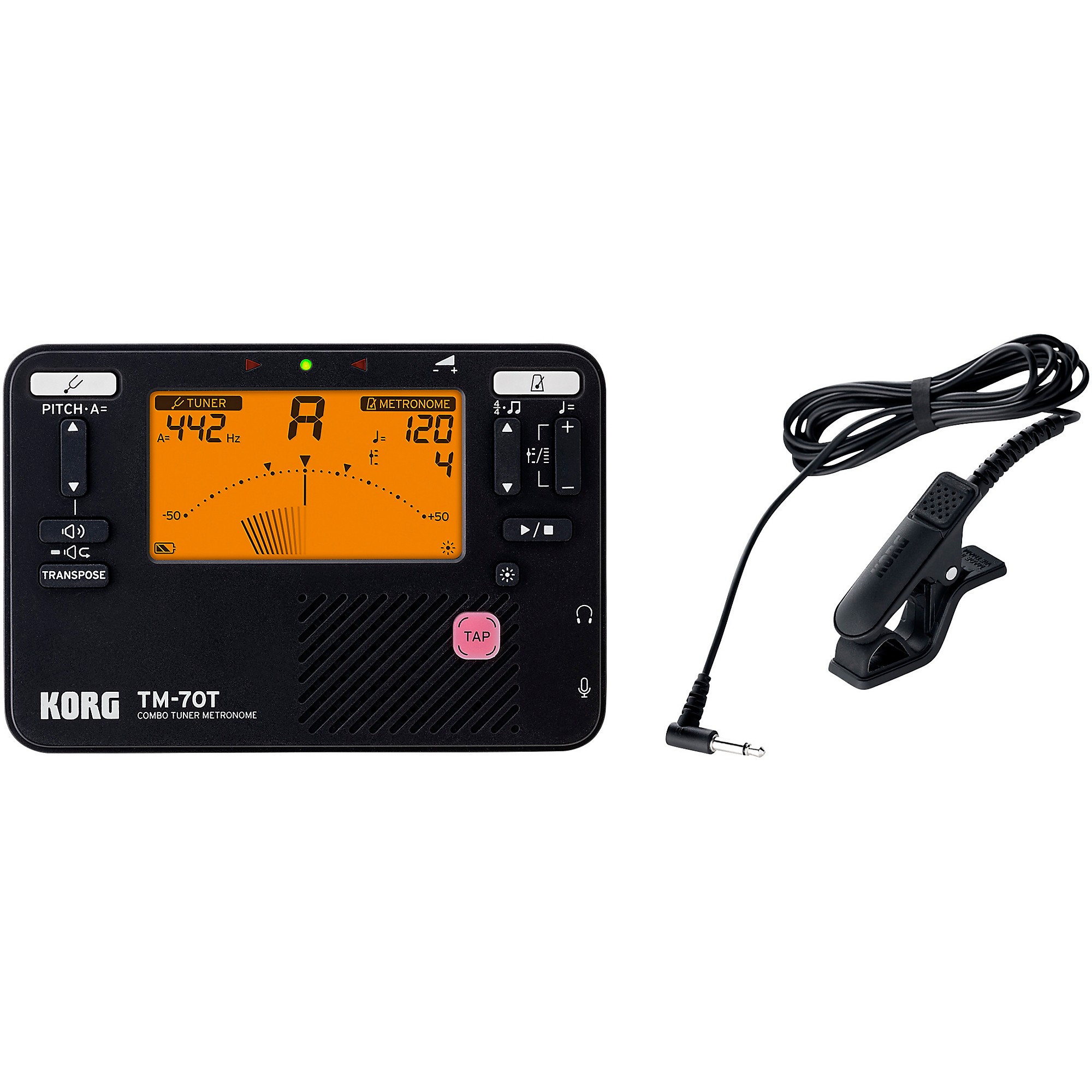 KORG KORG TM-70 Tuner/Metronome and CM-400 Contact Microphone Combo