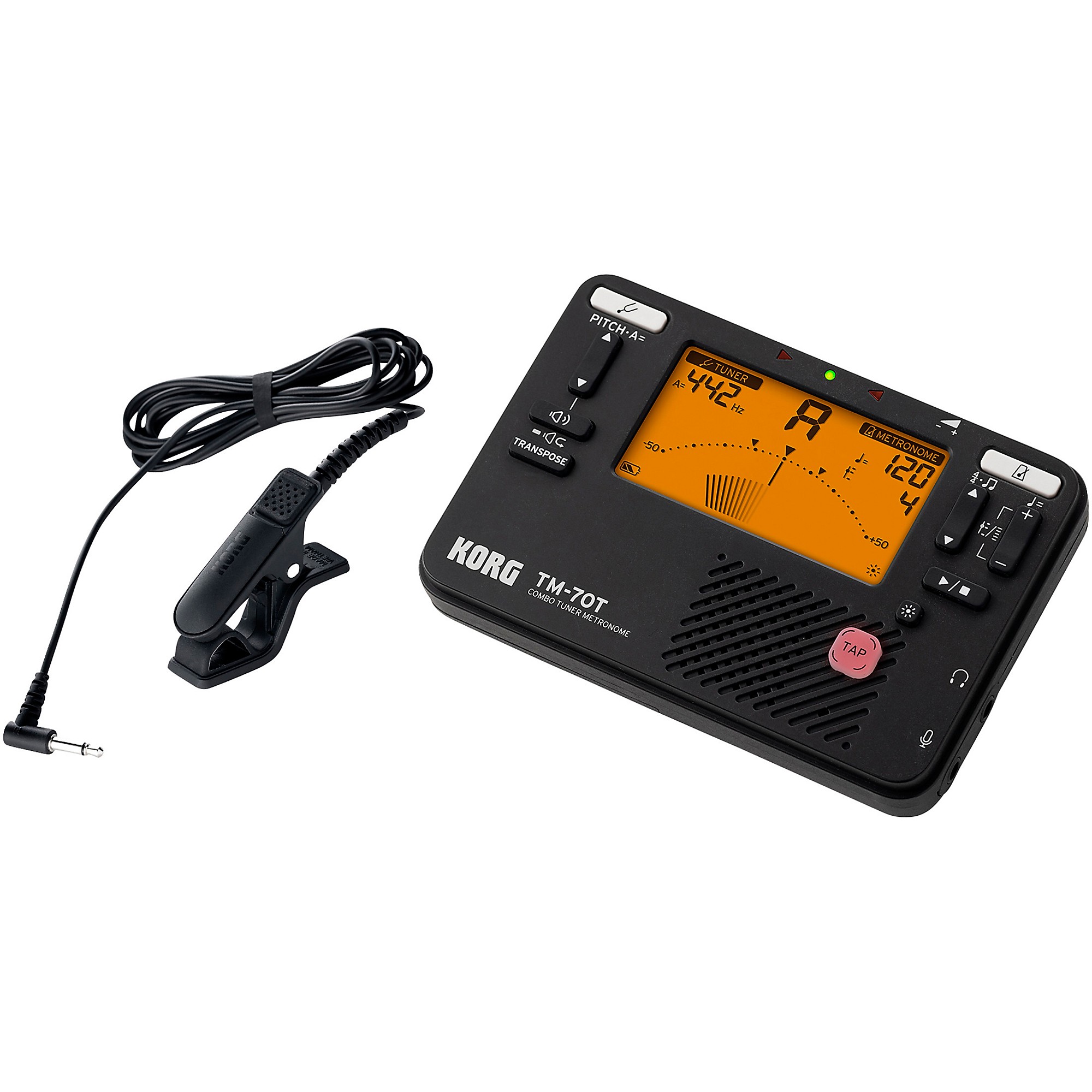 KORG KORG TM-70 Tuner/Metronome and CM-400 Contact Microphone Combo
