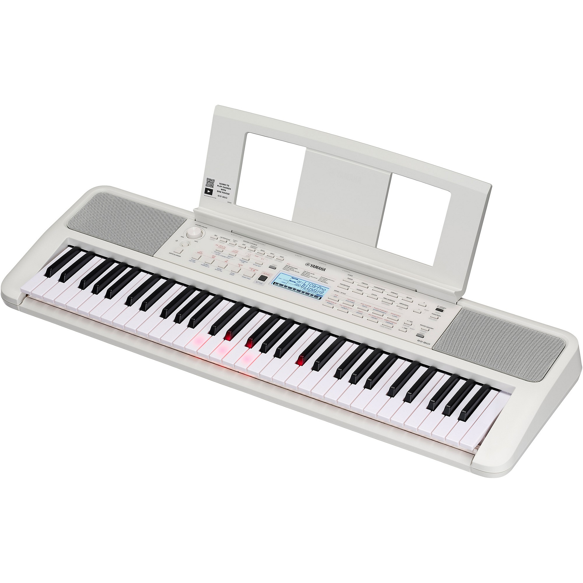 Yamaha EZ310 61-Key Portable Light Up Keyboard With Power Adapter