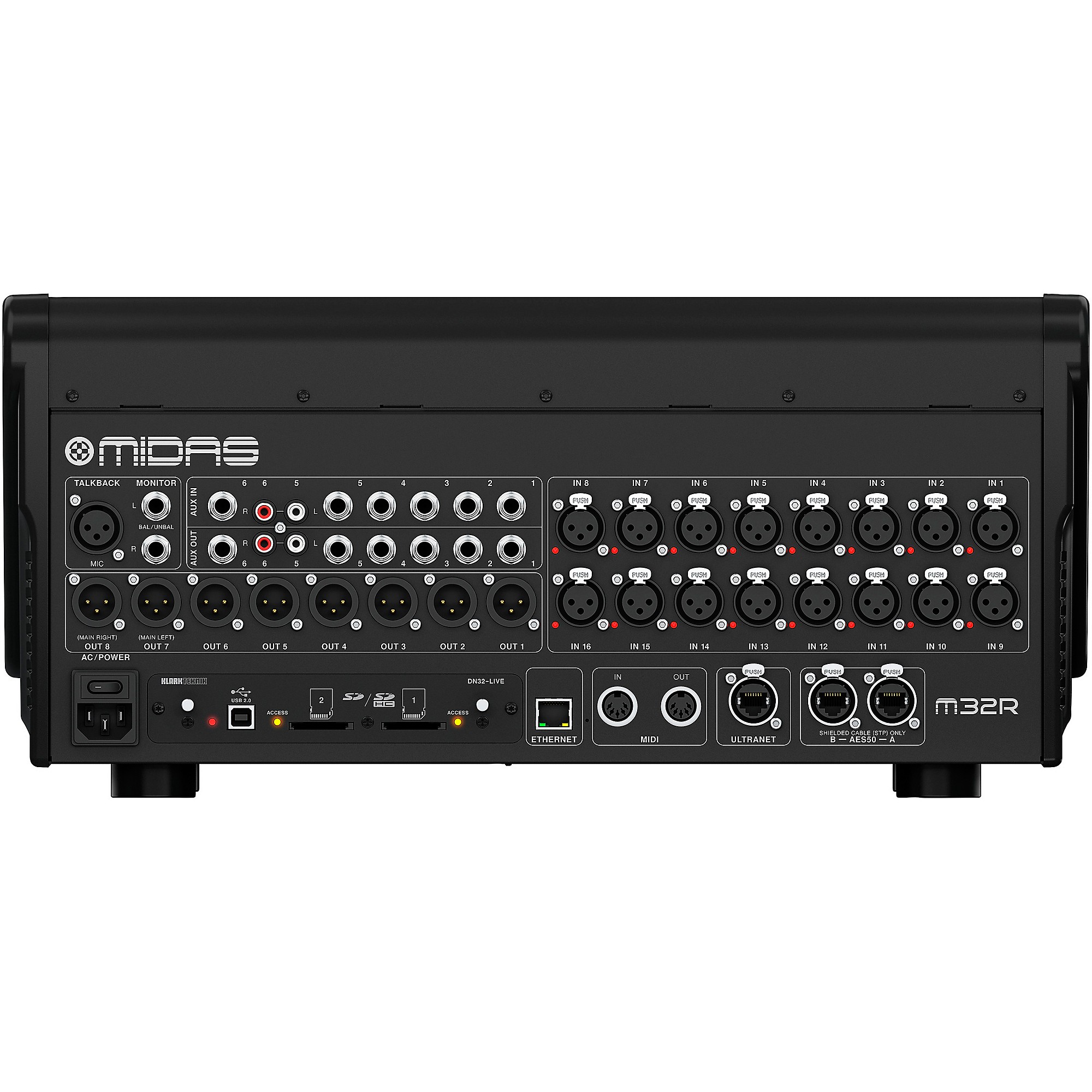 Midas M32R LIVE Digital Mixer Bundle With DL16 Stage Box | Music