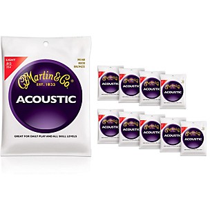 Martin M140 Light Acoustic Guitar Strings 10-Pack