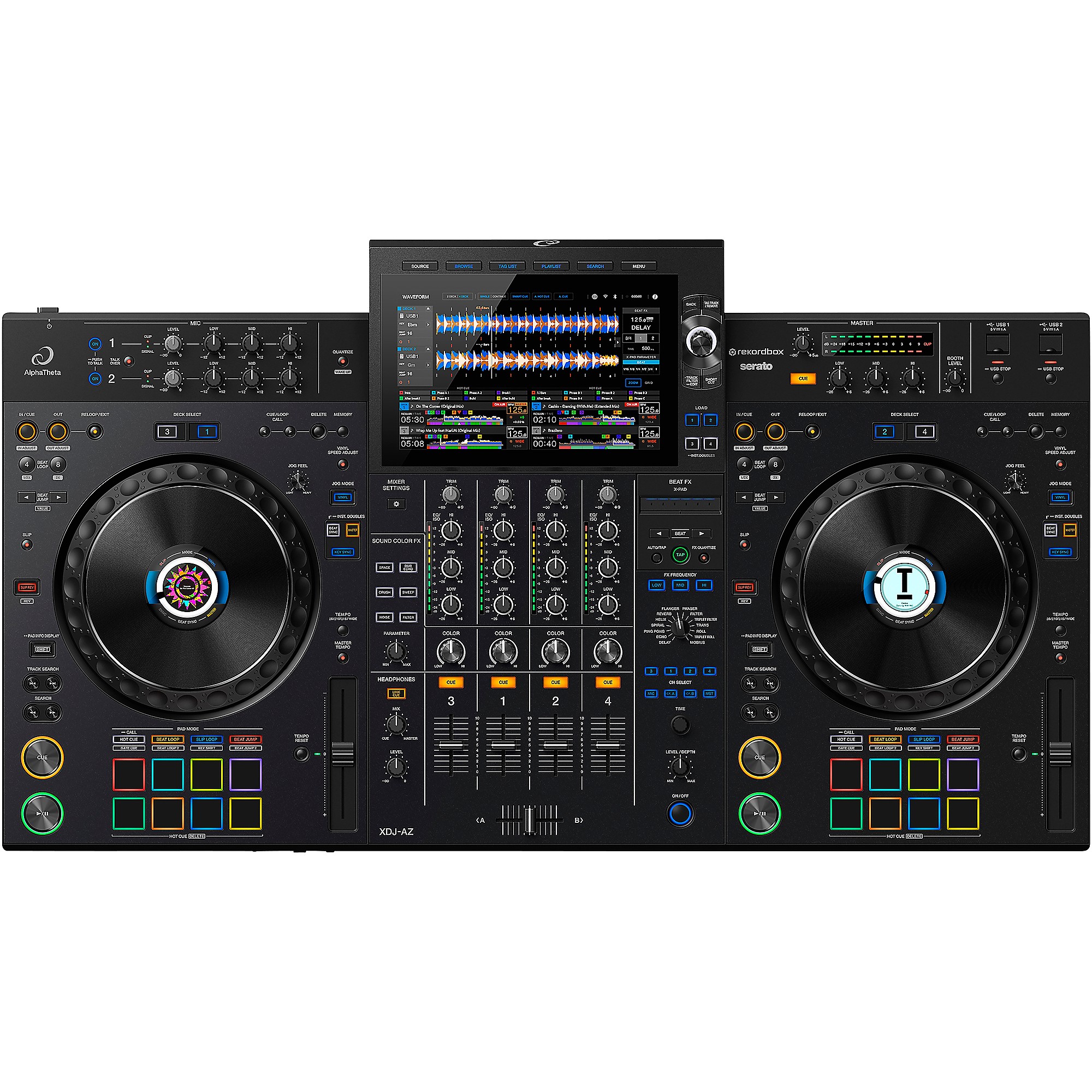 AlphaTheta XDJ-AZ DJコントローラー AlphaTheta XDJ-AZ 4-channel Digital DJ System | Sweetwater