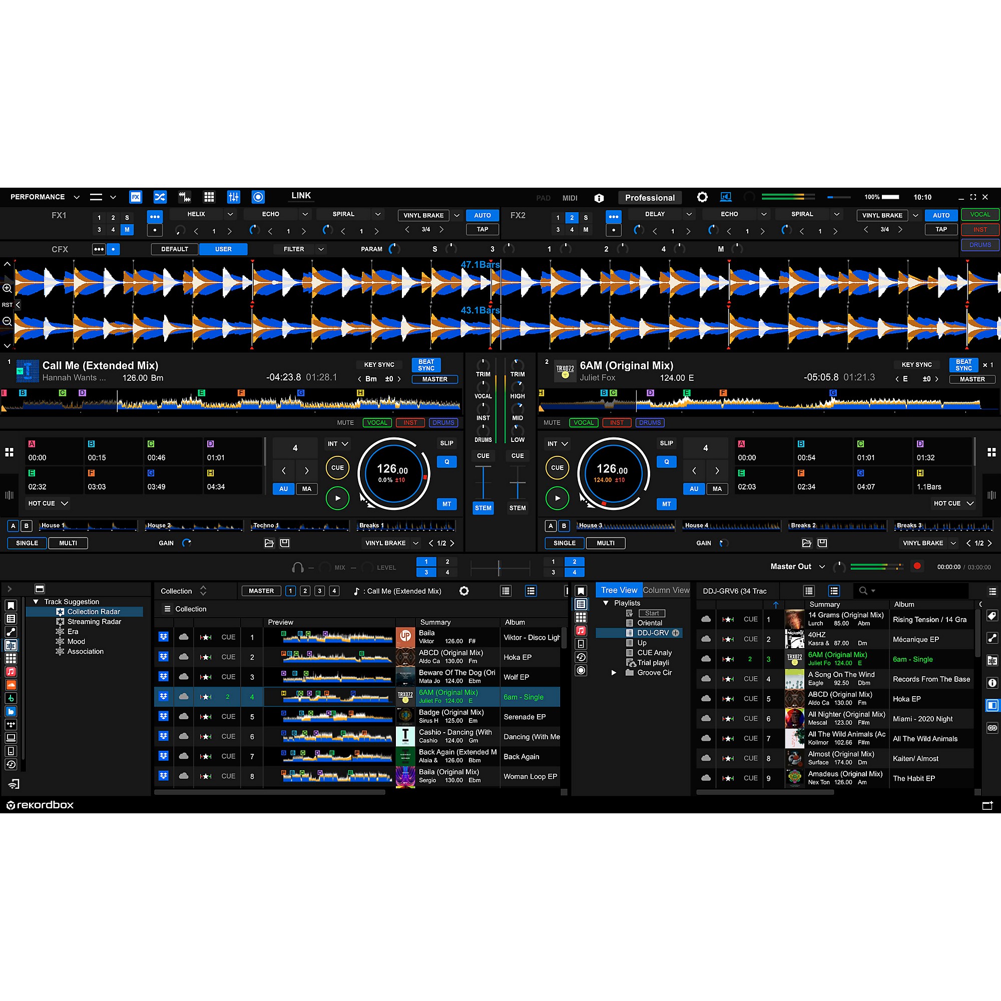 AlphaTheta DDJ-GRV6 Performance DJ Controller With Groove