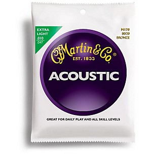 Martin M170 80/20 Bronze Extra Light Acoustic Guitar Strings