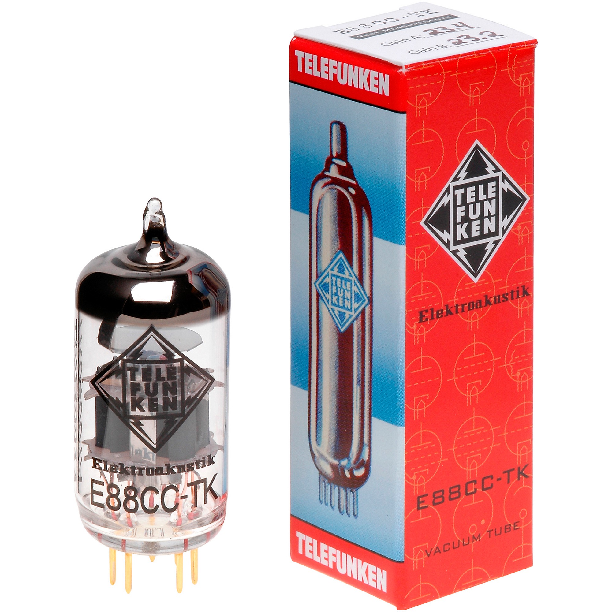 アンプ TELEFUNKEN E88CC TELEFUNKEN E88CC-TK (6922) Preamp Tubes | Music & Arts