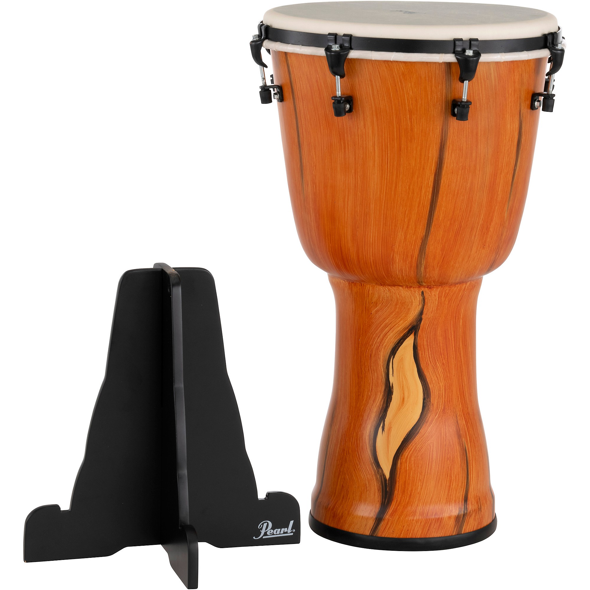 Pearl Top Tuned Djembe With PBJSTD Wood Djembe Stand | Music & Arts
