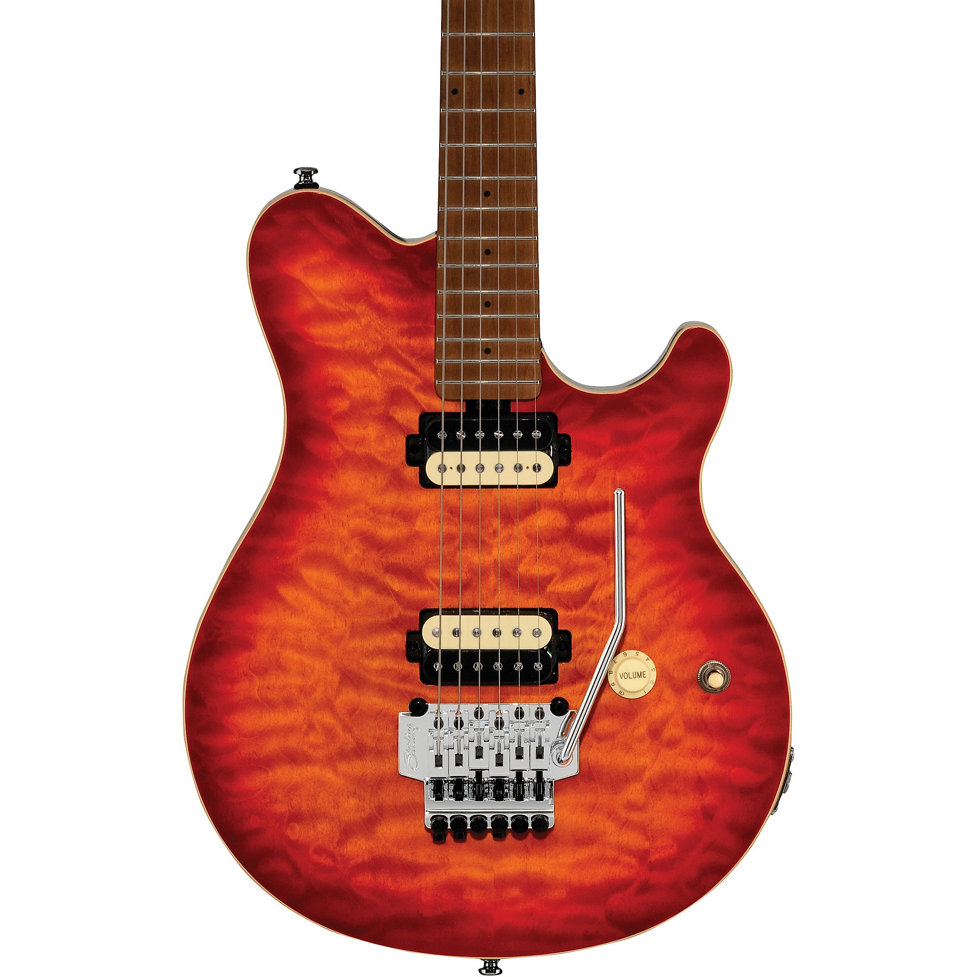 ギター Sterling by musicman USB AXIS-FM TGD Sterling by Music Man S.U.B. Axis, Flame Maple Top, Trans