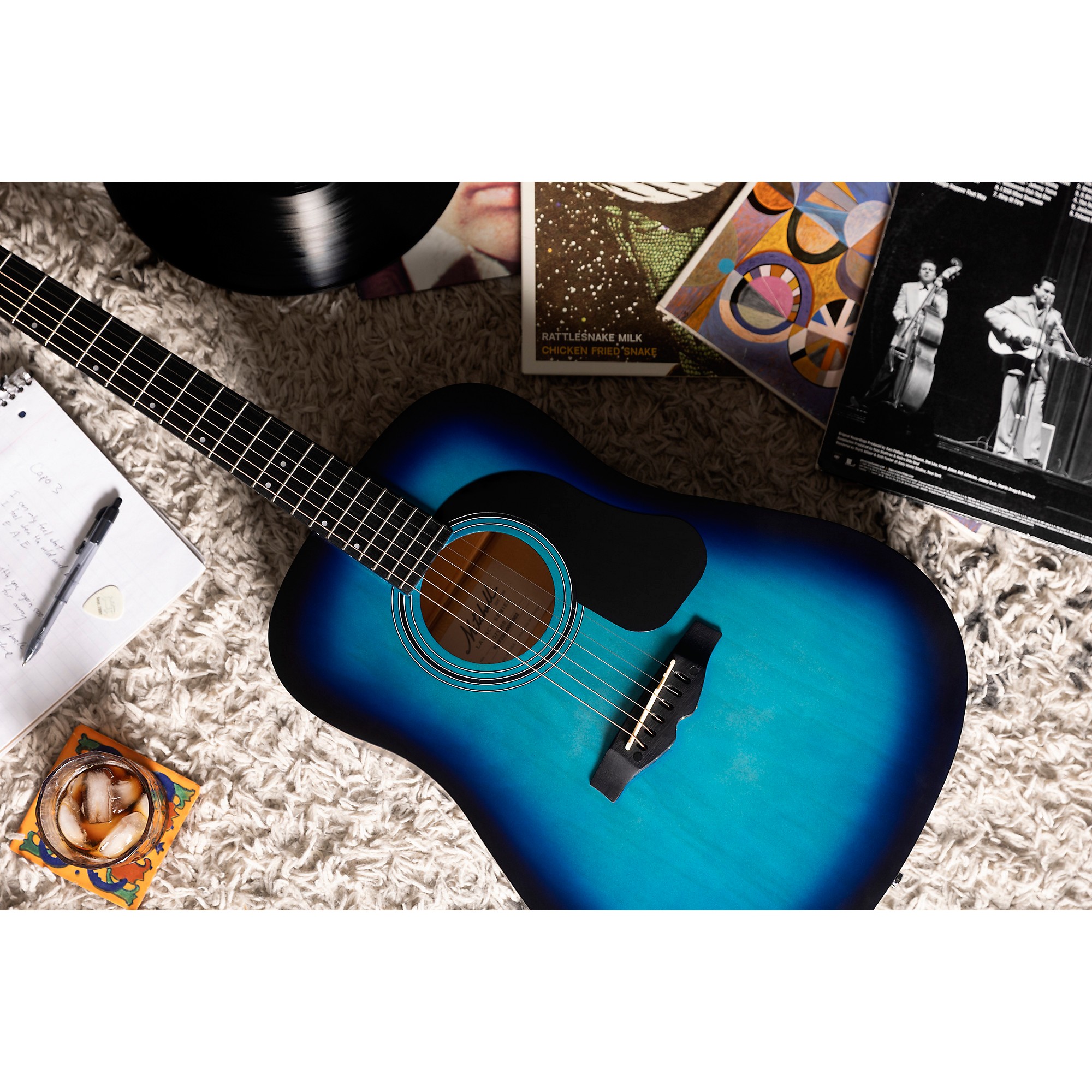Mitchell Launch D75S Starter Dreadnought Acoustic Guitar - | Music