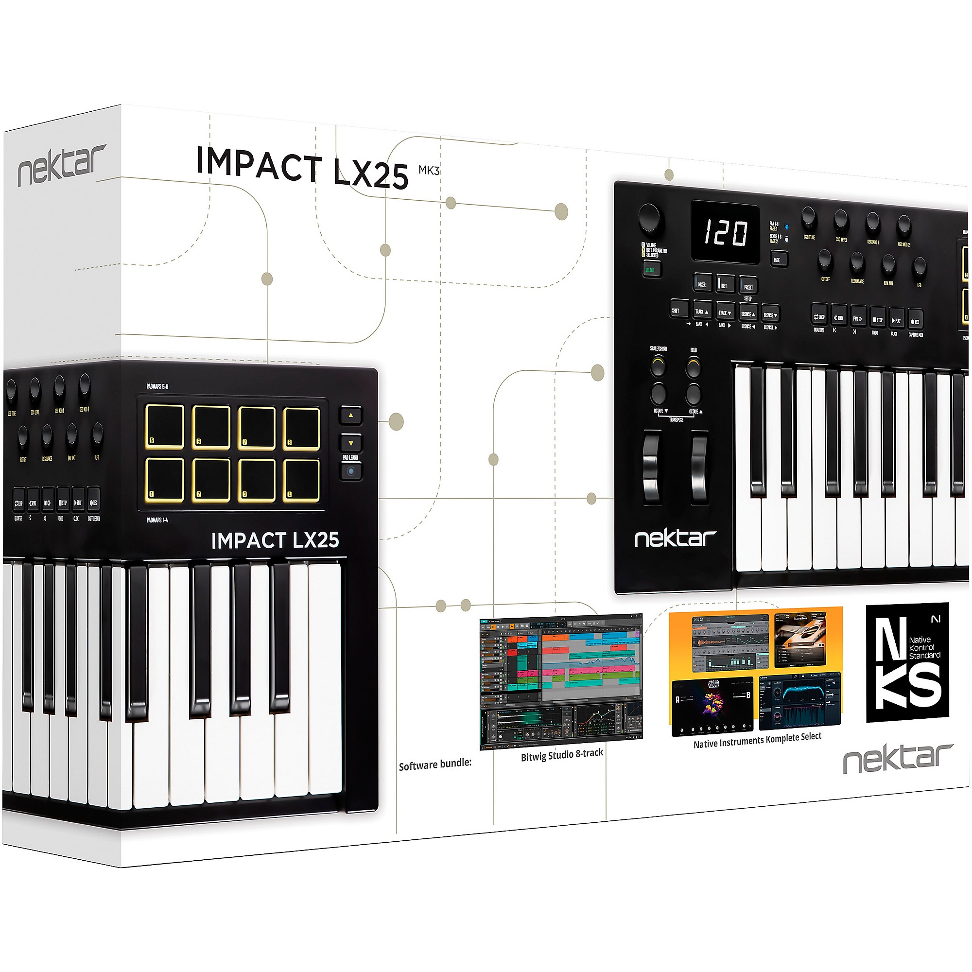 Nektar Impact LX25 mk3 MIDI Controller | Music & Arts