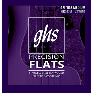 GHS M3050 Precision Flatwound Bass Strings Medium