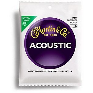 Martin M500 12-String Phosphor Bronze Extra Light Acoustic Guitar Strings