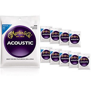 Martin M550 Phosphor Bronze Medium 10-Pack Acoustic Guitar Strings