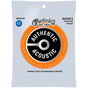 Martin MA500FX Authentic Acoustic Flexible Core Phosphor Bronze Medium Guitar Strings