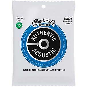 Martin MA530 SP Phosphor Bronze Extra-Light Authentic Acoustic Guitar Strings