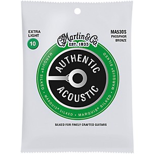 Martin MA530S Marquis Phosphor Bronze Extra-Light Authentic Acoustic Silked Guitar Strings