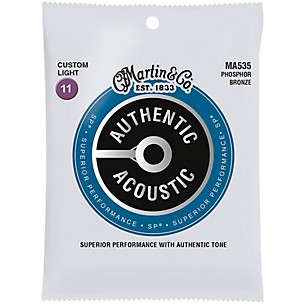 Martin MA535 Authentic Acoustic Phosphor Bronze Custom-Light Guitar Strings