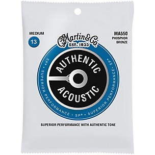 Martin MA550 SP Authentic Acoustic Phosphor Bronze Guitar Strings - Medium (13-56)