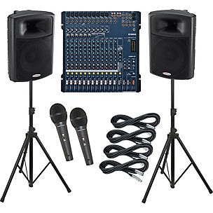 Yamaha MG166CX-USB / Harbinger APS15 PA Package