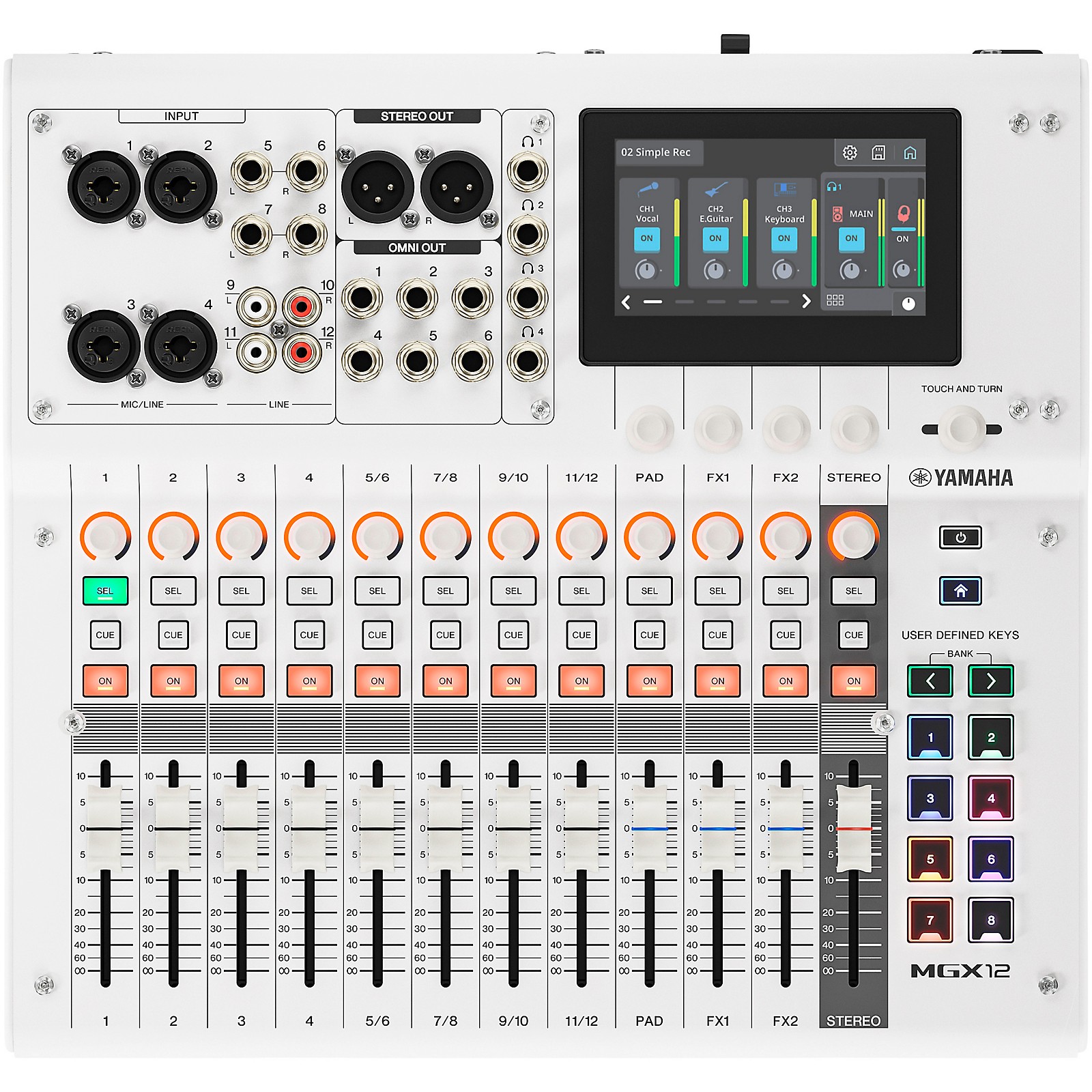 Yamaha MGX12 18-Channel Digital Mixer - White | Music & Arts