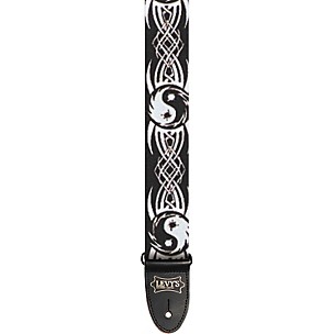 Levy's MP-15 Nylon - Yin/Yang Pattern Black/White Guitar Strap