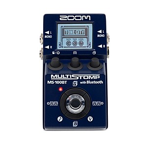 Zoom MS100BT Multistomp Pedal w/ Bluetooth Multi FX Pedal