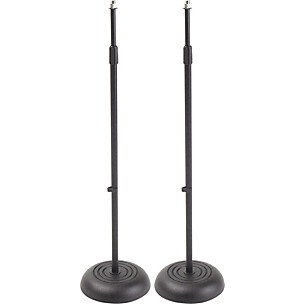 Proline MS235BK Round Base Mic Stand 2-Pack