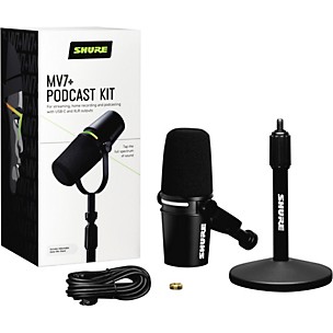 Shure MV7+ Podcast Kit With Stand -
