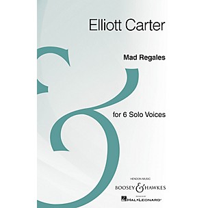 Boosey and Hawkes Mad Regales (Six Solo Voices Archive Edition) composed by Elliott Carter