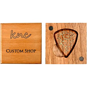 Knc Picks Magma Walnut Glowing Guitar Pick With Wooden Box