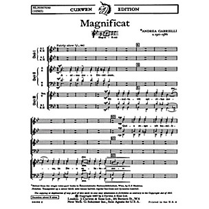 G. Schirmer Magnificat For Three Choruses SATB TTBB SSAA SATB TTBB SA composed by A Gabrielli