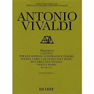 Ricordi Magnificat RV610/RV611 Study Score Series Softcover Composed by Antonio Vivaldi Edited by Michael Talbot