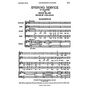Novello Magnificat and Nunc Dimittis in B Minor SATB Composed by Hugh Blair