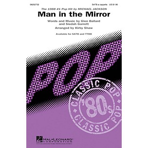 Hal Leonard Man in the Mirror TTBB A Cappella by Michael Jackson Arranged by Kirby Shaw