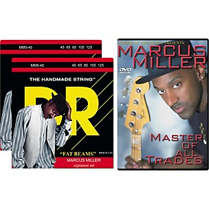 DR Strings Marcus Miller MM5-45 5-String Bass Two-Pack with DVD