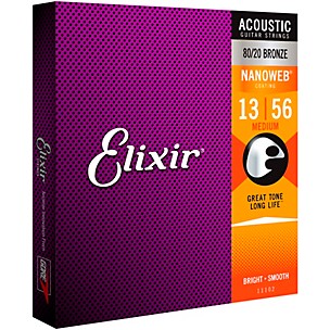 Elixir Medium Nanoweb Acoustic Guitar Strings