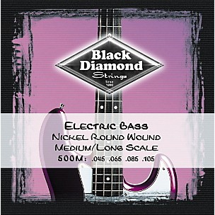 Black Diamond Medium Nickel Roundwound Long Scale Bass Strings