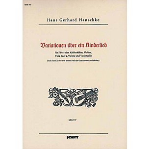 Schott Melodic Variations (Set of Parts) Schott Series by Hans Gerhard Hanschke