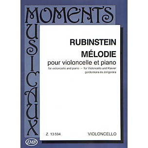 Editio Musica Budapest Melodie, Op. 3 No. 1 (Cello and Piano) EMB Series Composed by Anton Rubinstein