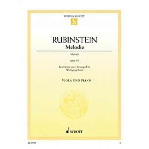 Schott Melodie  Op. 3, No. 1 (for Viola and Piano) String Series