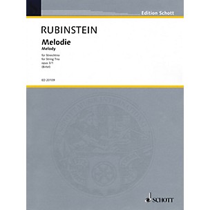 Schott Music Melodie for String Trio Op. 3, No. 1 String Composed by Anton Rubinstein Arranged by Wolfgang Birtel