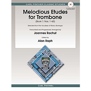 Carl Fischer Melodious Etudes for Trombone (Book/CD) - Joannes Rochut