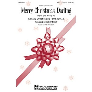 Hal Leonard Merry Christmas, Darling SAB A Cappella Arranged by Kirby Shaw