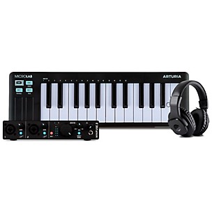 Arturia MicroLab mk3 25-key Keyboard Controller with Minifuse 2 USB Audio Interface & Sterling Audio S302 Studio Headphones