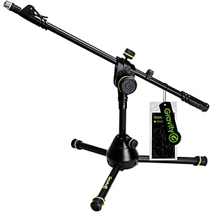 Gravity Stands Microphone Stand Short With Folding Tripod Base - Heavy Duty