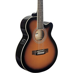 Stagg Mini-Jumbo Electro-Acoustic Cutaway 12-String Concert Guitar