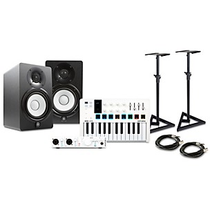 Arturia MiniLab 3 25 Slim-key Controller With MiniFuse 2 USB Audio Interface & Yamaha HS5 5" Studio Monitor Pair Bundle (Stands/Cables Included) -