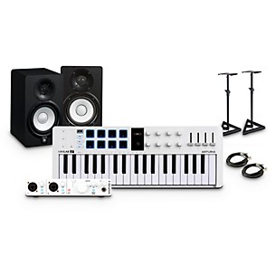 Arturia MiniLab 3 37-Key Controller Bundle With Minifuse 2 Interface, Yamaha HS5 Monitor Pair and Stands/Cables -