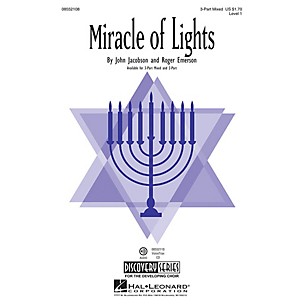 Hal Leonard Miracle of Lights (Discovery Level 1) 2-Part Composed by Roger Emerson