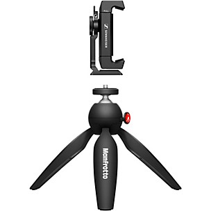 Sennheiser Mobile Kit With Manfrotto PIXI Mini Tripod and Sennheiser Smartphone Clamp