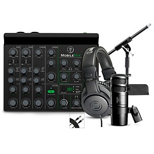 Mackie MobileMix Content Creator Bundle With AT2040 Microphone & ATH-M20X Headphones